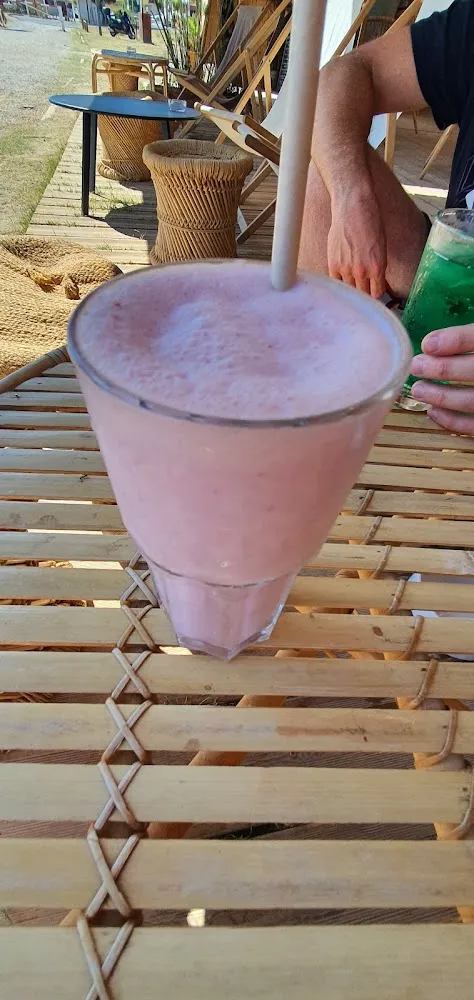 Milkshake Fraise Vanille Lait Glaces Pilées